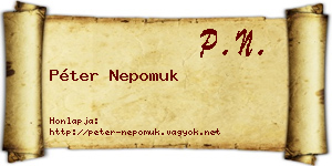 Péter Nepomuk névjegykártya